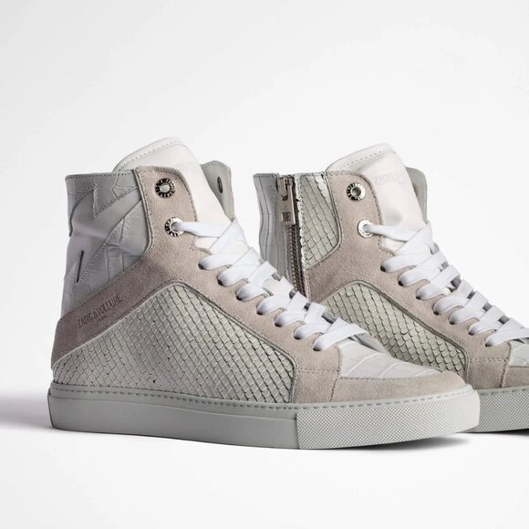 NIB | Zadig And Voltaire‎ High Top Flash Keith Sneakers with Dust Bag FR38/US7 - Picture 1 of 9